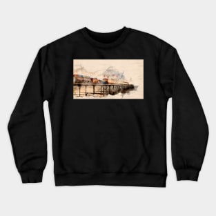 Paignton Pier, Devon - Watercolour Crewneck Sweatshirt